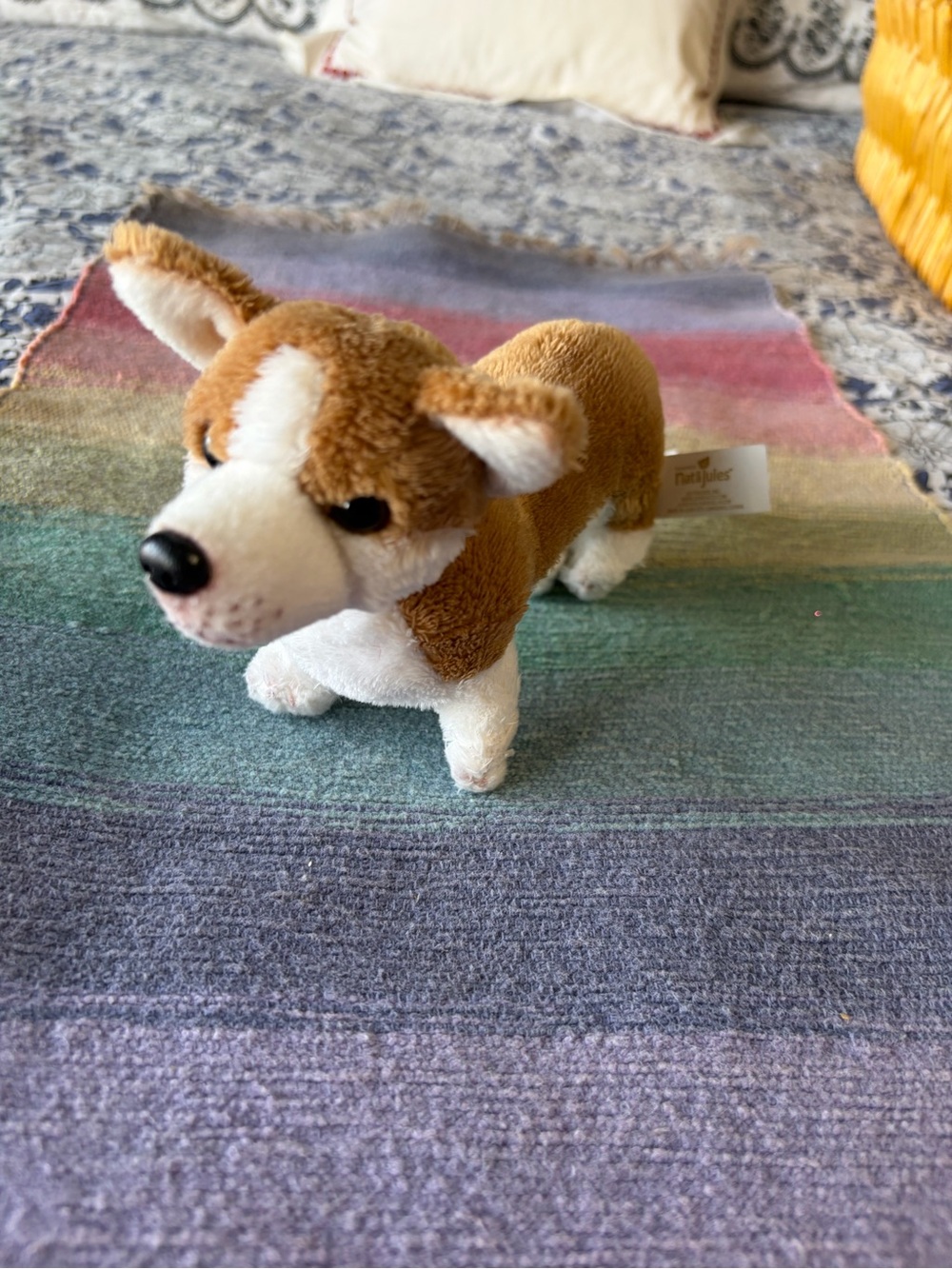 Nat & Jules Plush Corgi Stuffed Animal - Brown & White EUC